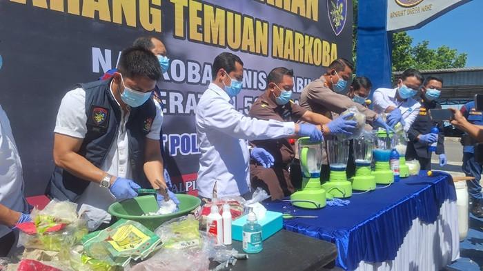 Pemusnahan 11,5 Kg Sabu Senilai Rp11 Miliar di Polda Babel, Ditpolairud Gandeng Berbagai Pihak